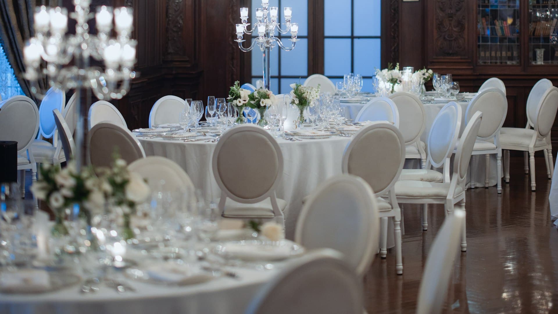 Luxurious anniversary gala dinner hall